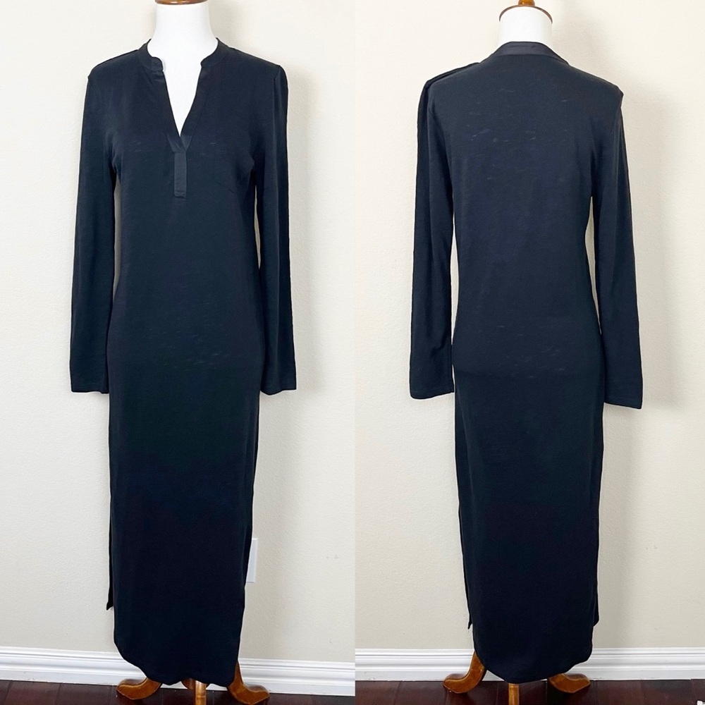 Peruvian Connection Cotton Maxi Dress Long Sleeve Everyday Shift Dress